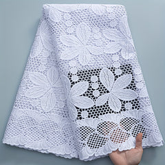 1pc African Guipure Cord Lace Fabric 4.57m for Wedding Party Dresses