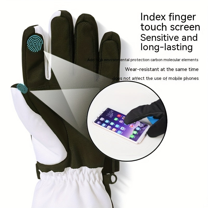 Touch Screen Skiing Gloves Winter Windproof Water Resistant