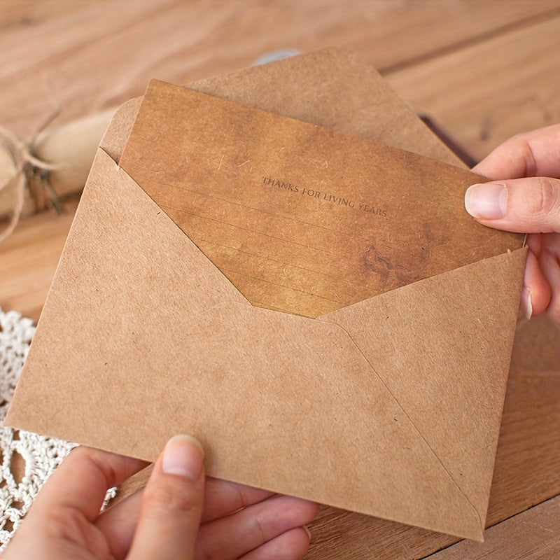 12pcs Vintage Stationary Paper And Envelopes Set
