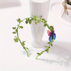 Leaves Embroidered Headband Butterfly Headdress Hair Accessories