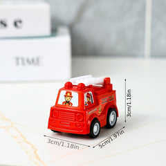 6 Pack Mini Fire Truck Rubber Band Toy Set for Kids 6 8 Years