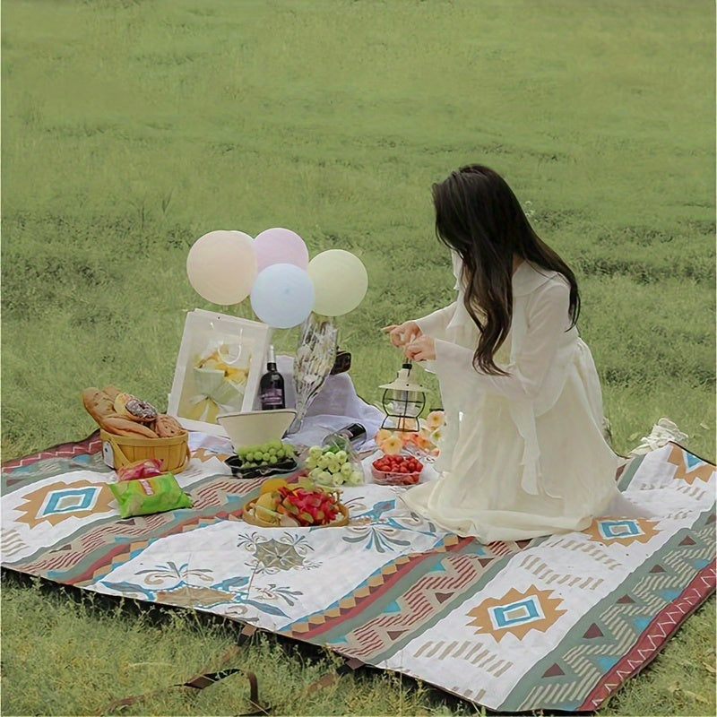 Portable Waterproof Picnic Blanket Foldable Machine Washable Mat