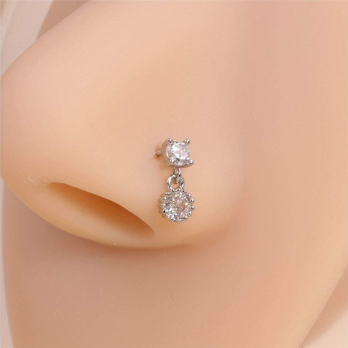 Zircon Pendant Nose Stud Ring for Women Body Piercing