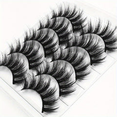 5 Pairs Wispy Fluffy Mink Eyelashes Set Thick Volume False Eye Lashes