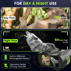 Night Vision Binoculars with 2600mAh Lithium Battery