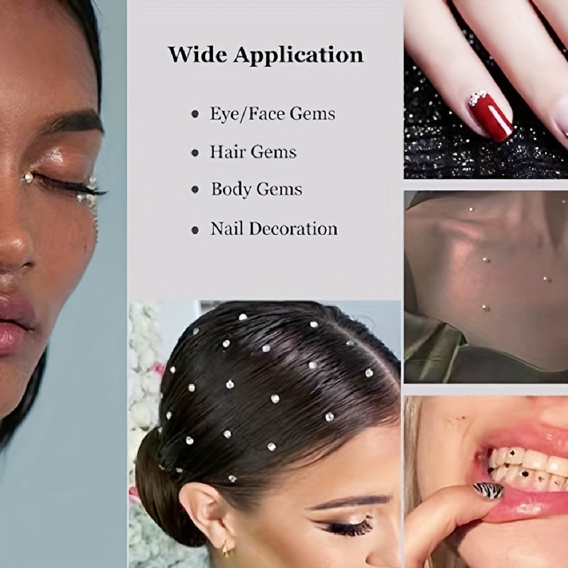 4pcs Music Stage Makeup Pearl Stickers Y2K Makeup Accessories Nail Stickers