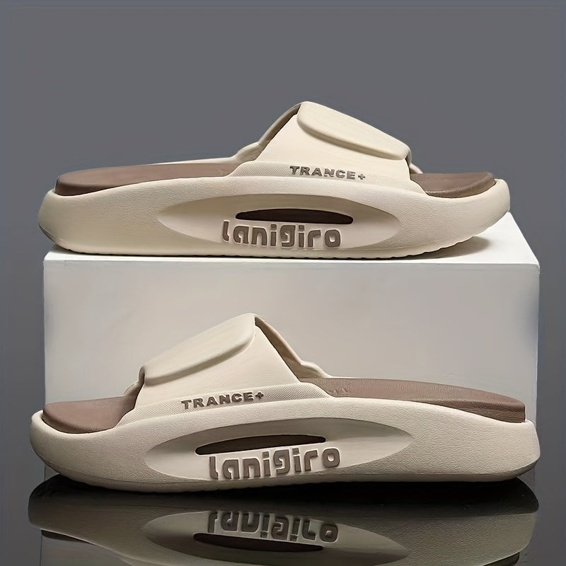 Men's Platform Slides Casual Non Slip Slippers Open Toe Soft Shoes