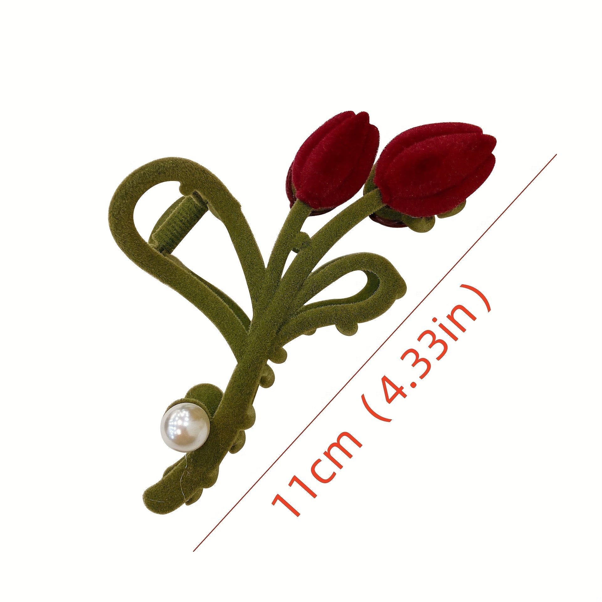 Plush Rose Shaped Hair Claw for Women Girls