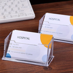 Modern Acrylic Desktop Card Holder for Creative Storage