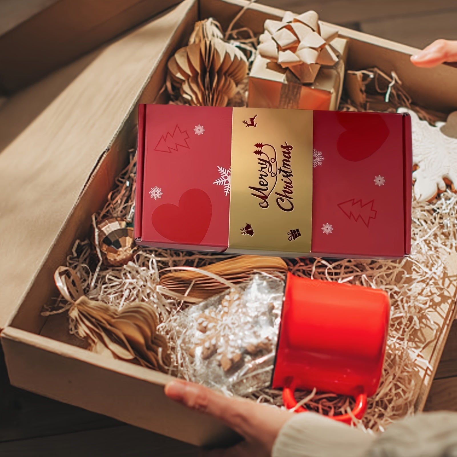 Folding Bouncing Christmas Gift Set w/ Gift Bag & Card
