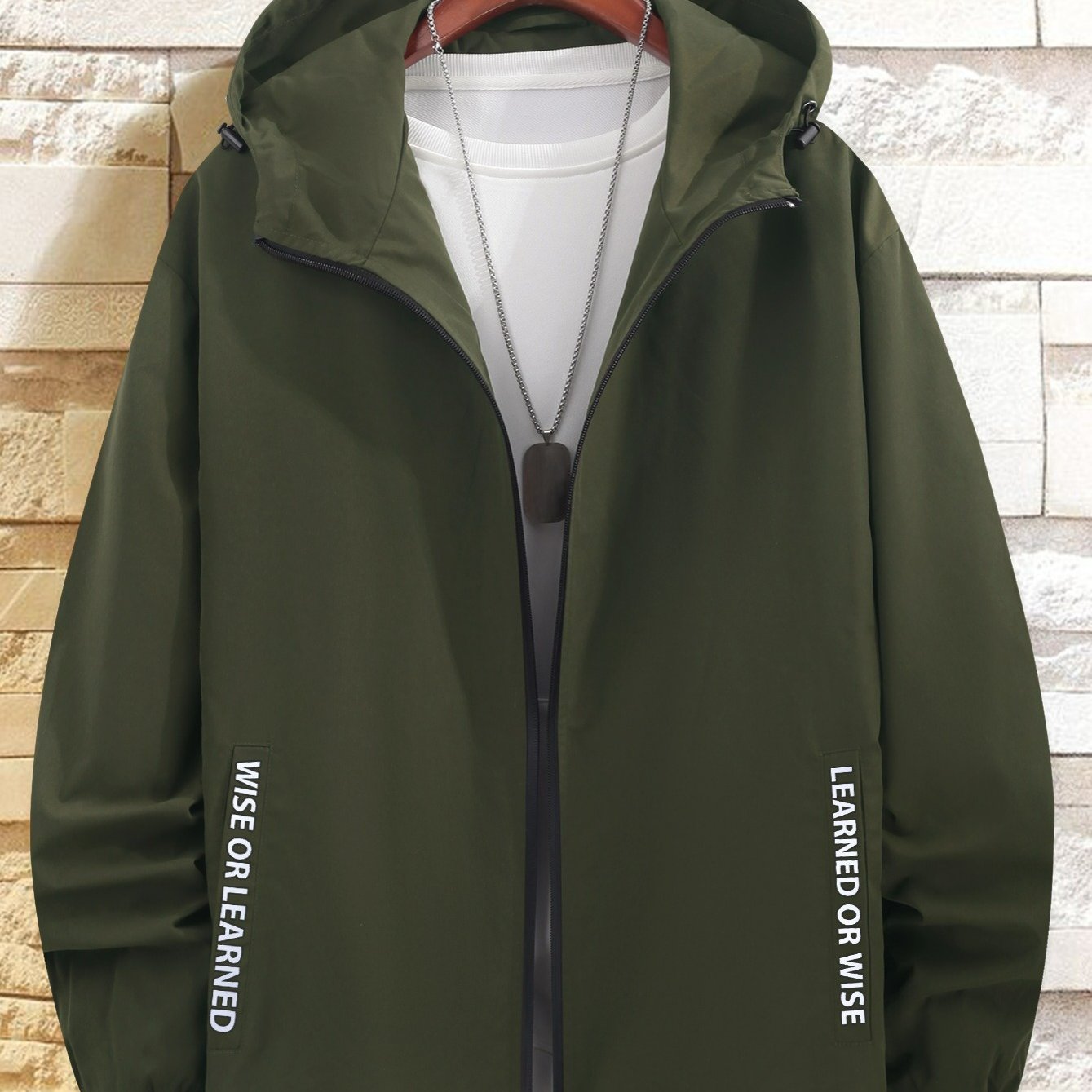 Men's Monogram Trench Coat with Hood