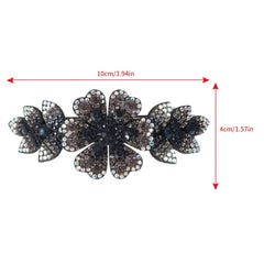 Rhinestone Flower Hair Clip Colorful Barrette Hair Accessories For Women
