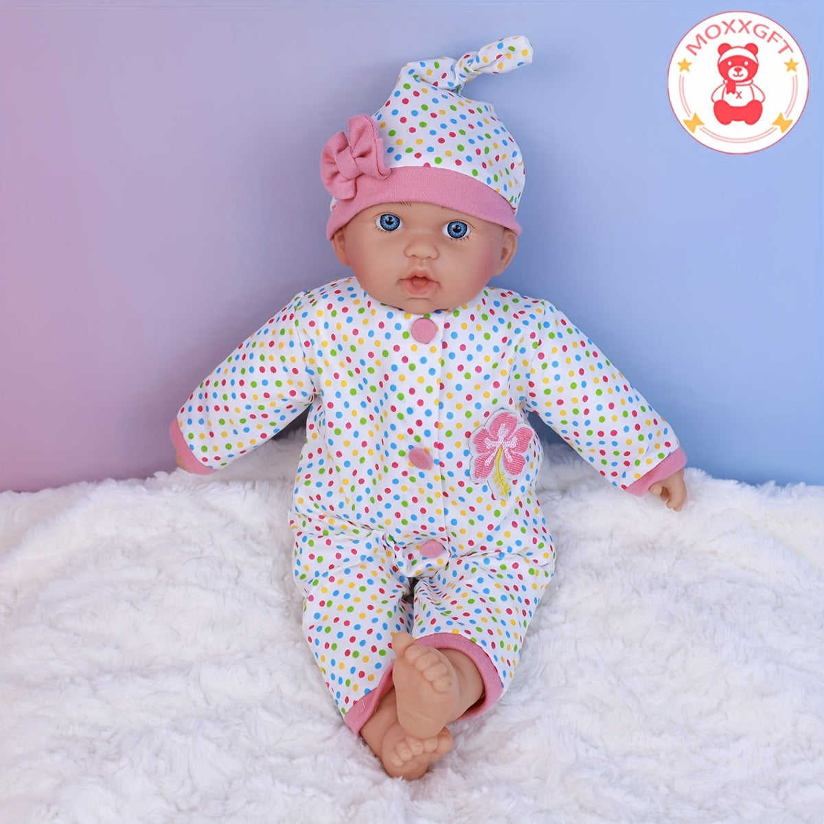 MOXXGFT 40 Reborn Toddler Doll with Clothes Pacifier Soft Body Simulation Doll