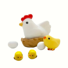 Resin Chicken Family Micro Landscape Decoration Ornaments