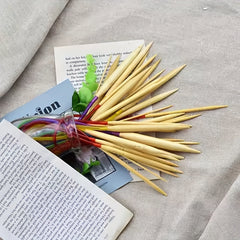 Long Loop Knitting Sweater Ring Needle Bamboo Wood Needle