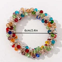 Colorful Crystal Headband Retro Hair Tie Hair Accessories