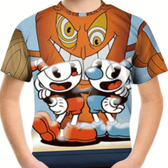 Boy's Cartoon Graphic T shirt 3D Print Tee Kid's Clothing