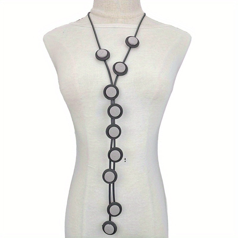 Y Shaped Long Pendant Necklace Bohemian Accessories Party Clothing Neck Jewelry