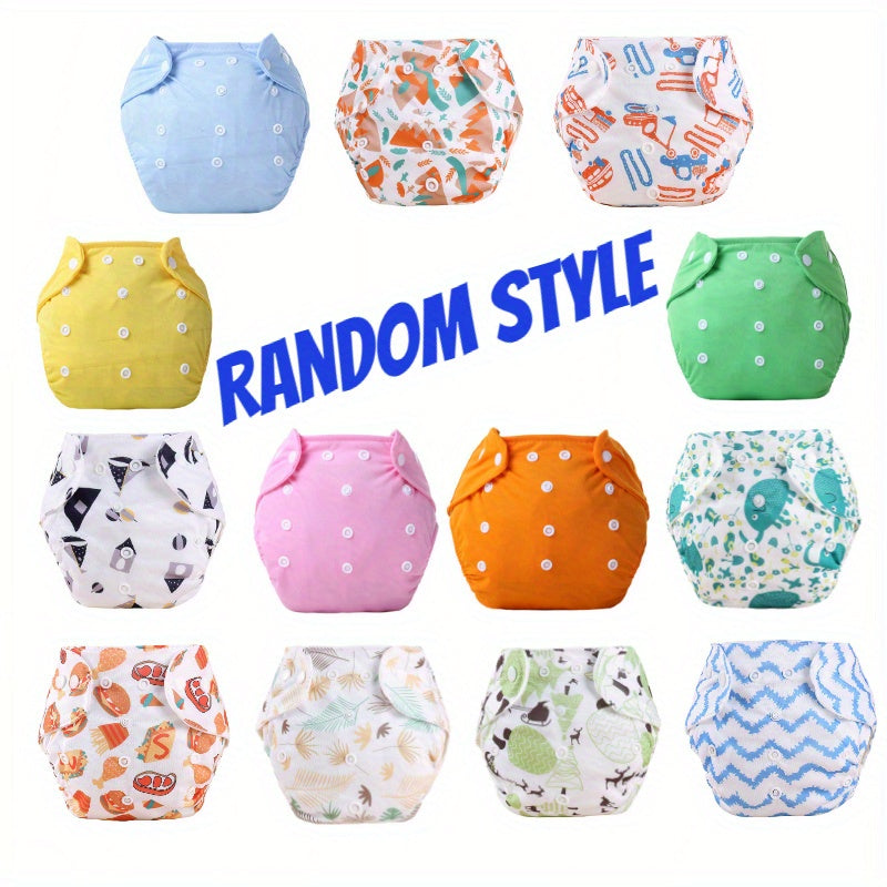 1pc Baby Reusable Pocket Nappy Cloth Diaper Random Style