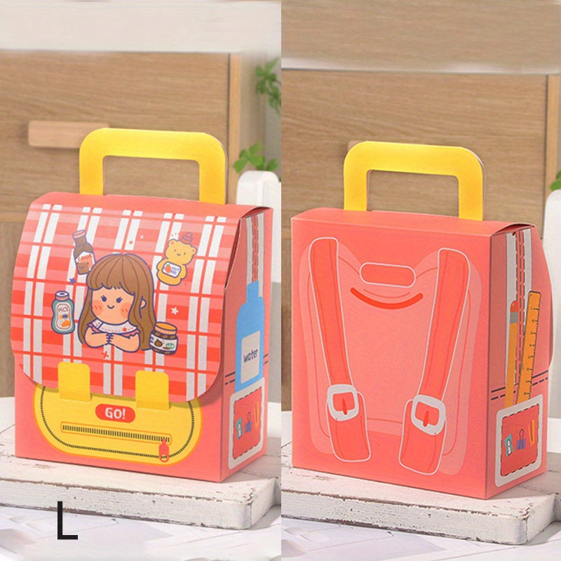 Cartoon Backpack Shaped Baking Snack Box
