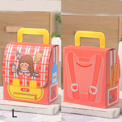 Cartoon Backpack Shaped Baking Snack Box