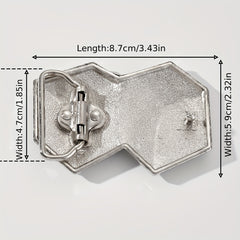 Retro Glitter Dice Belt Buckle Western Cowboy Decorative Accessories