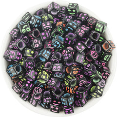 100pcs Acrylic Square Happy Face Beads for Jewelry Making DIY