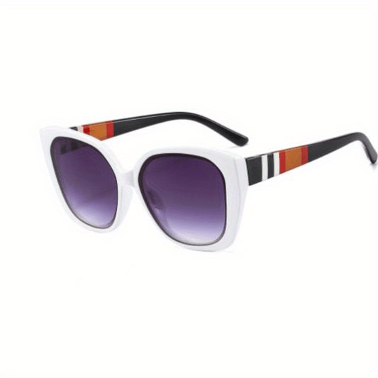Men's Polarized Stripe PC Sunglasses Retro Cat Eye Shape