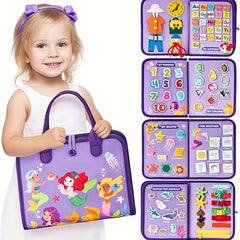 Purple Mermaid Felt Learning Board Early Education Treasure Teaching Tools