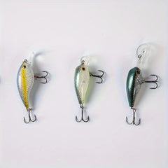 5pcs Bionic Fishing Lure Hard Bait With Treble Hook