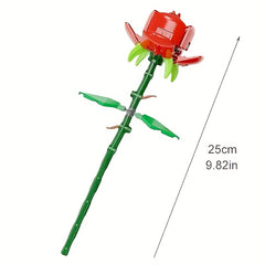 DIY Red Roses Blocks Flowers Gift Girlfriend