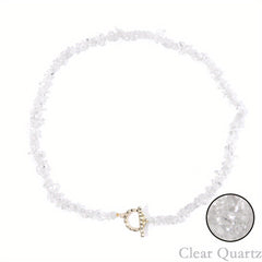 Bohemian Gem Gravel Healing Necklace for Women