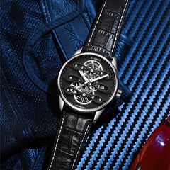 KUERST Double Press Butterfly Buckle Automatic Mechanical Watch