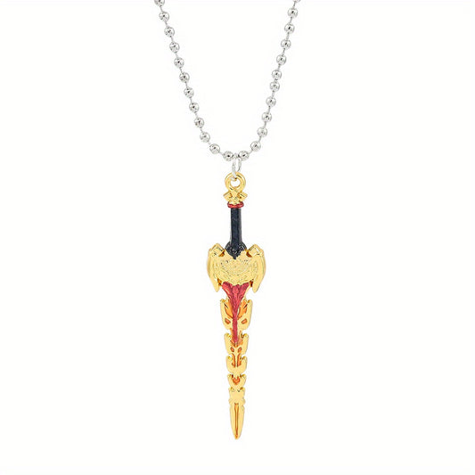 Sword Weapon Pendant Necklace Jewelry Gift For Game Boys