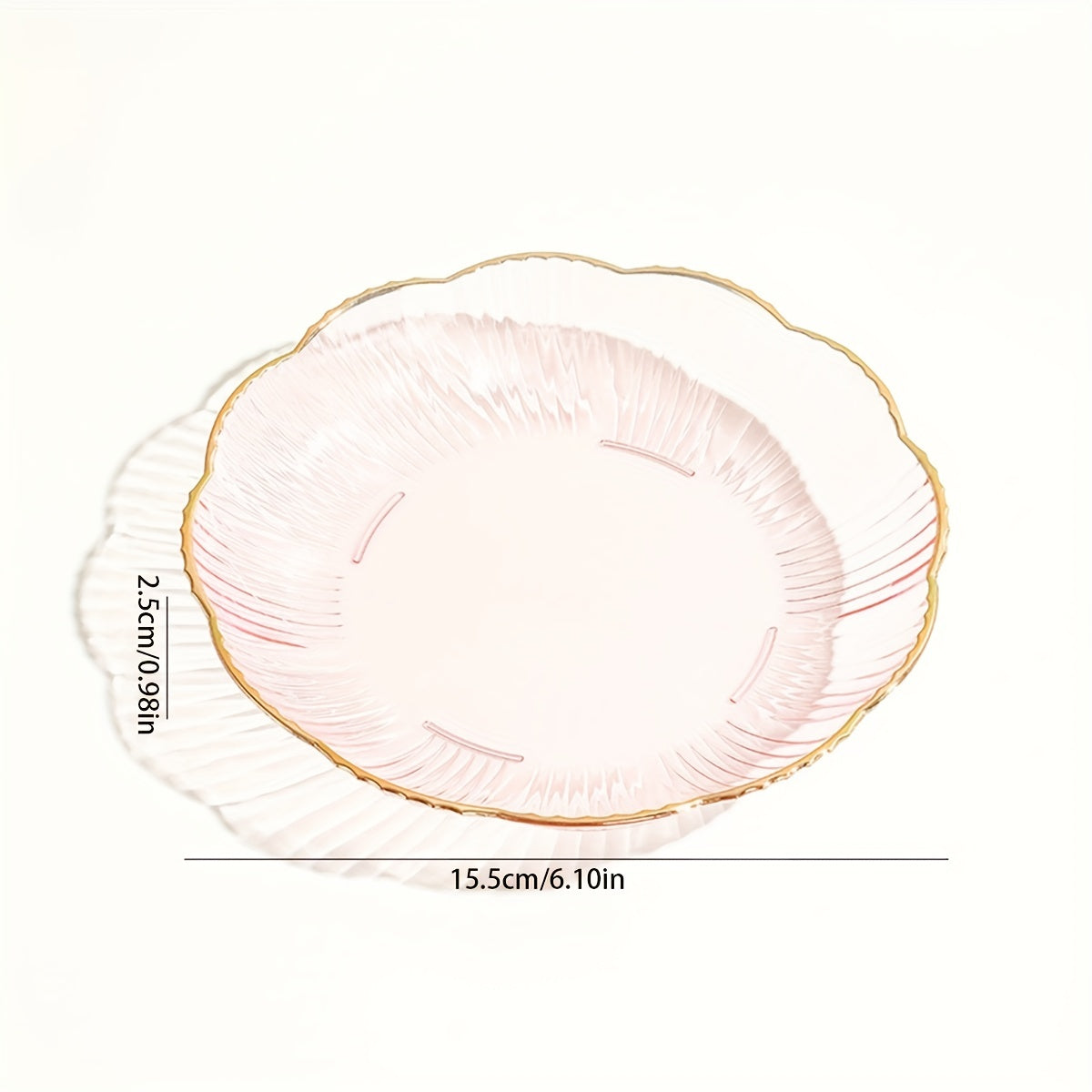 Flower-shaped Bone Dish Golden Edge Plate for Snacks or Fruits