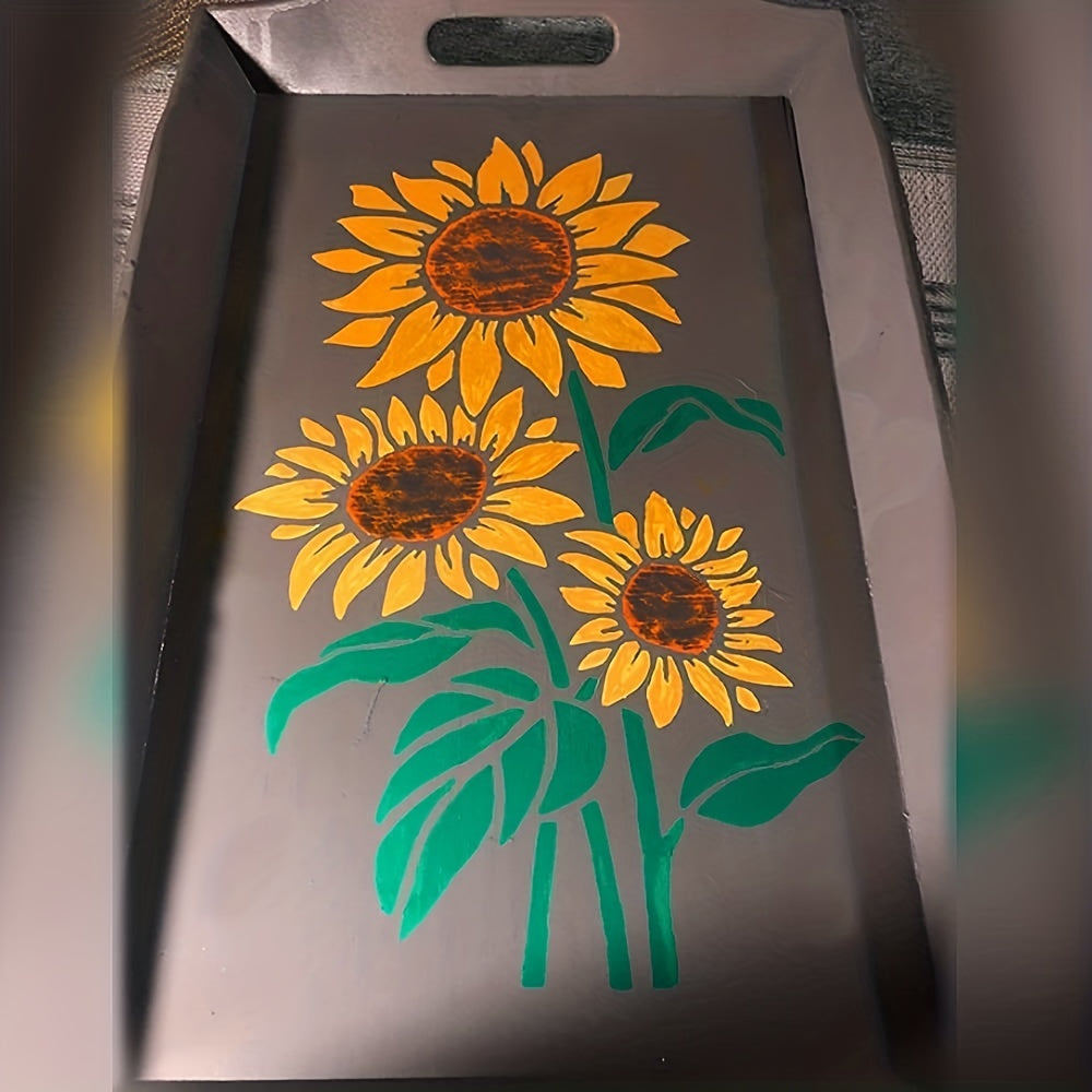 Large Sunflower Stencil 30 - Reusable DIY Template for Art