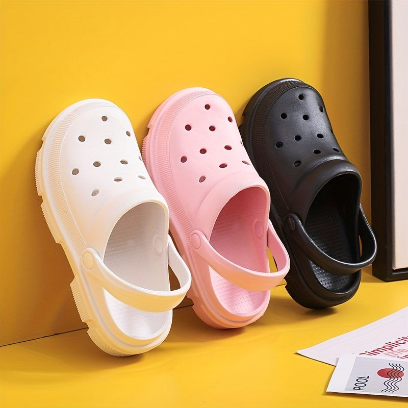 Women's Hollow Out Clogs Slip On Round Toe Non slip Outdoor Slides Shoes