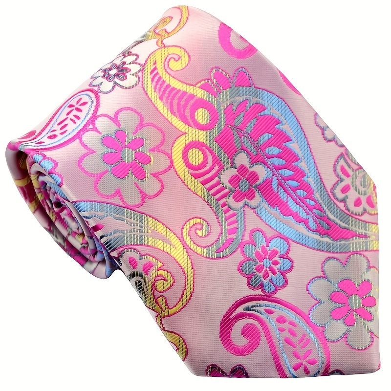 Men's Golden Floral Necktie Classic Print