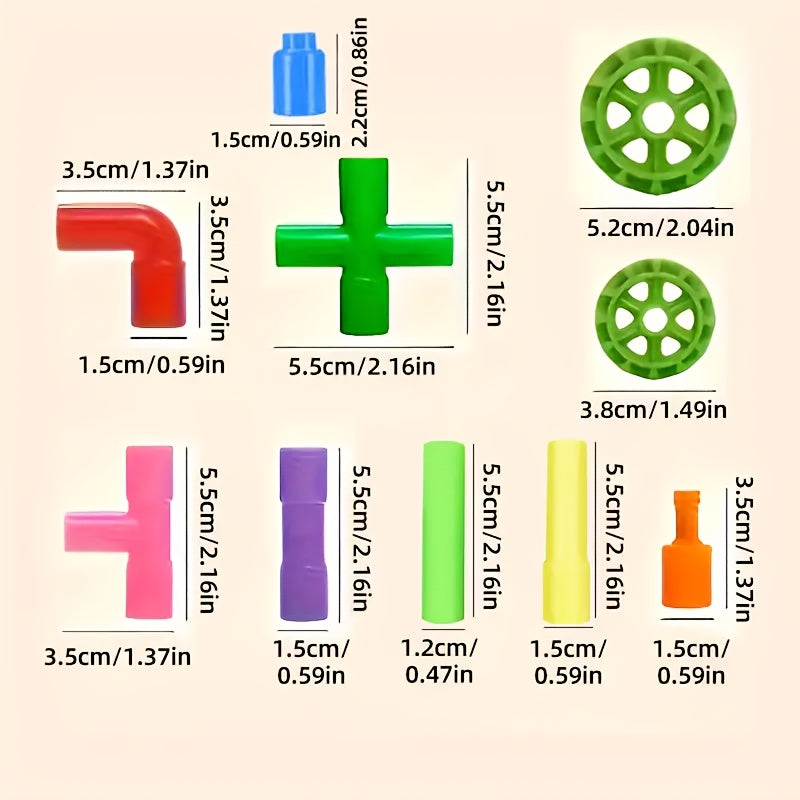 260pcs Water Pipe Building Block Puzzle Toy Set