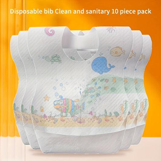 10pcs Disposable Baby Bibs Individually Packed