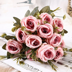 Silk Rose Bouquet for Weddings Parties and Home Decor
