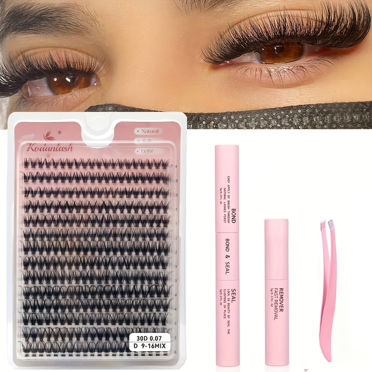 DIY Lash Extension Kit Cluster False Eyelashes 280 Pcs