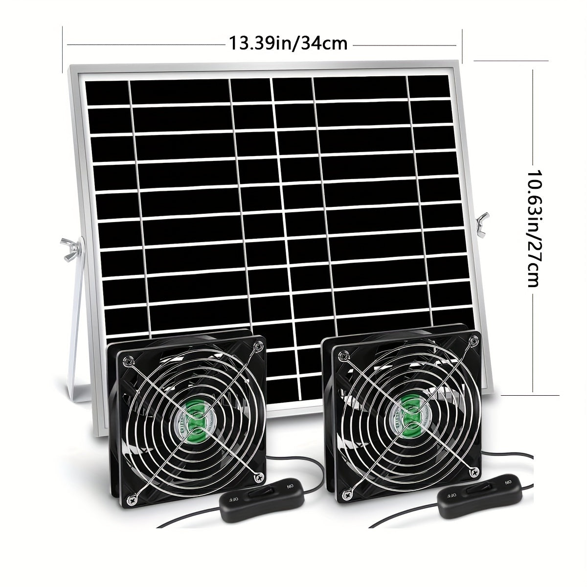 20W Solar Whole House Fan for Pet Homes IPX7 Waterproof with On/Off Switch Cable