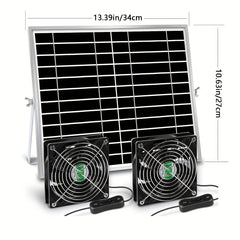 20W Solar Whole House Fan for Pet Homes IPX7 Waterproof with On/Off Switch Cable