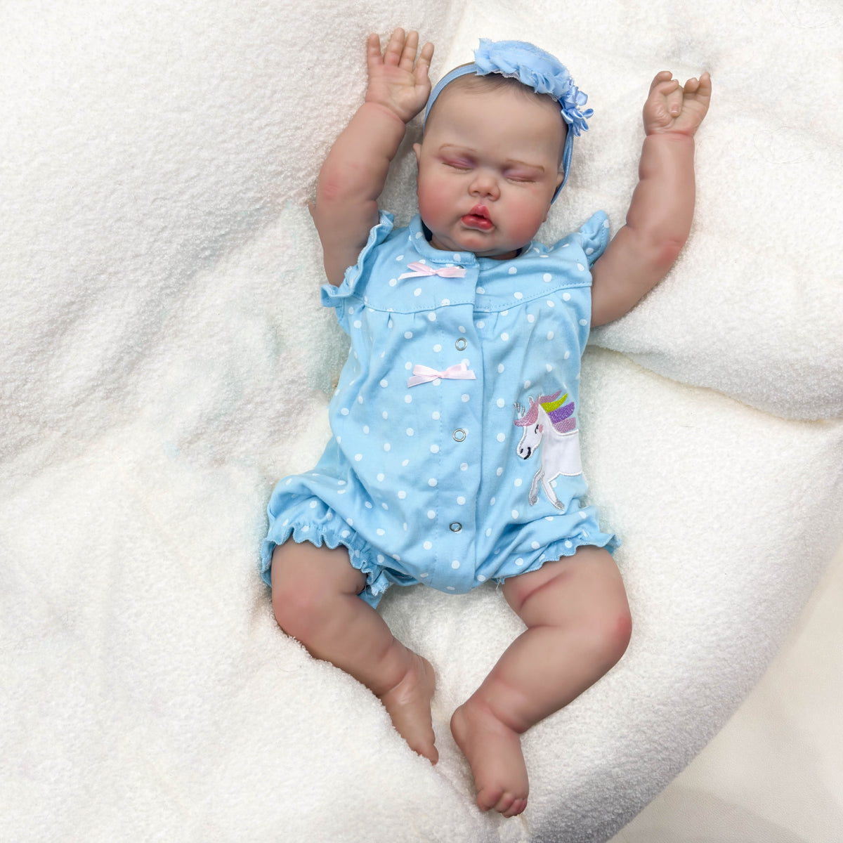 Pickle Youngsters Reborn Doll Unicorn Dress Soft Body Hand Rooted Hair