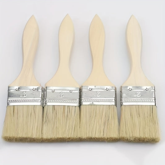Wooden Handle Paint Brush Pig Hair Sideburns Brush
