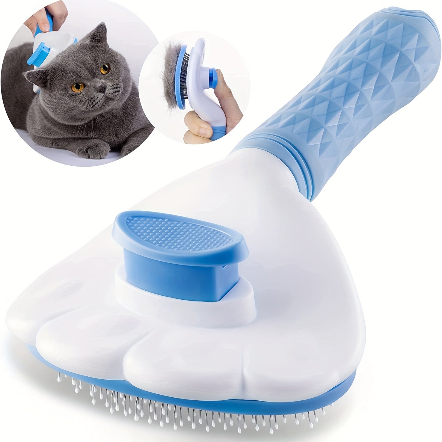 Self Cleaning Cat Deshedding Brush Removes Pet Hair with Ease