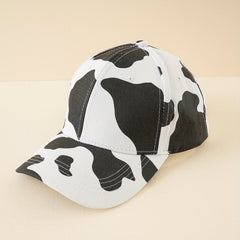 Cow Pattern Baseball Cap Casual Sunscreen Dad Hat Lightweight Adjustable Sun Hat