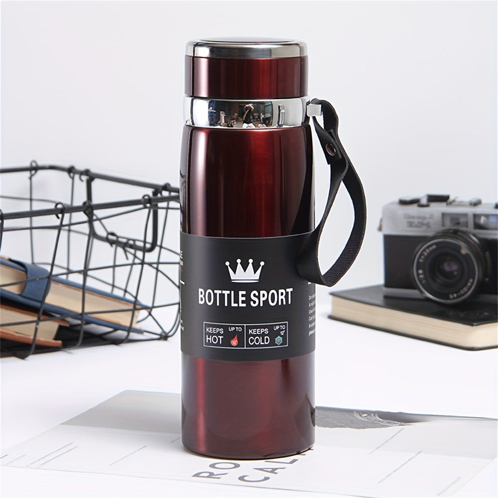 800ml Stainless Steel Insulated Cup with Hanging Rope