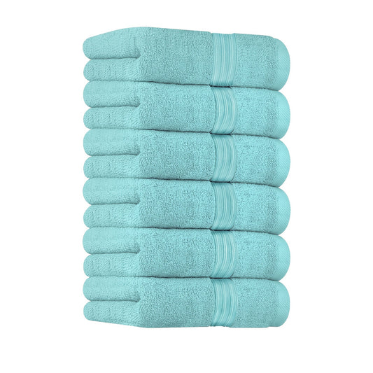 6pcs Absorbent Hand Towel Soft Cotton Set For Bath Hand Gym 69 Teal